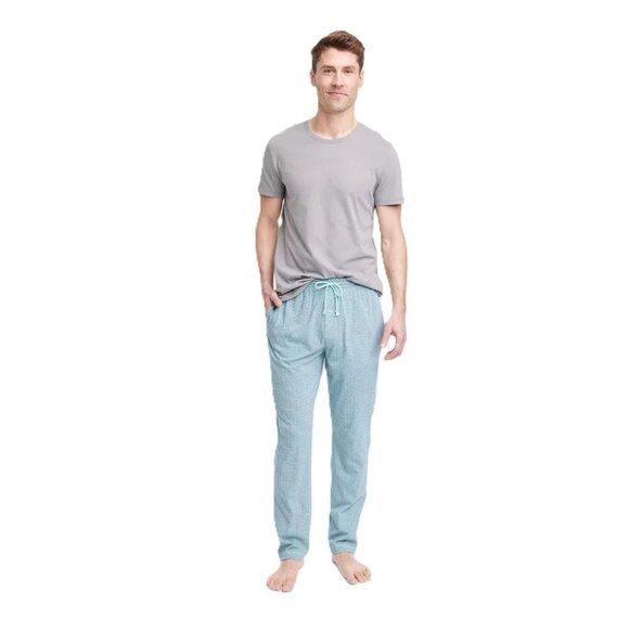 Goodfellow & Co Other - Goodfellow Gray SS Tee & Blue Geo Print Pants 2 Pc Pajama Set -- Size XXL 50/52